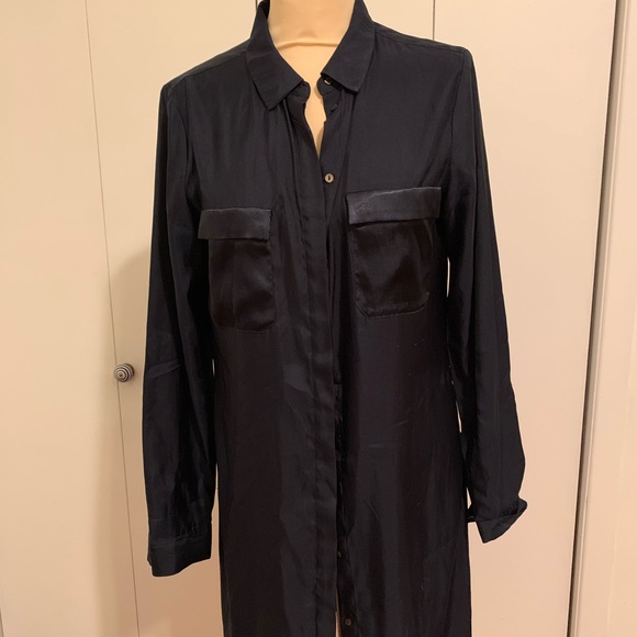 Scotch and soda navy satin dress - Picture 1 of 3